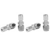 4Pcs Compression Tube Fitting Stainless Steel DoubleFerrule Converter Adapter(Ф4/Ф6 )