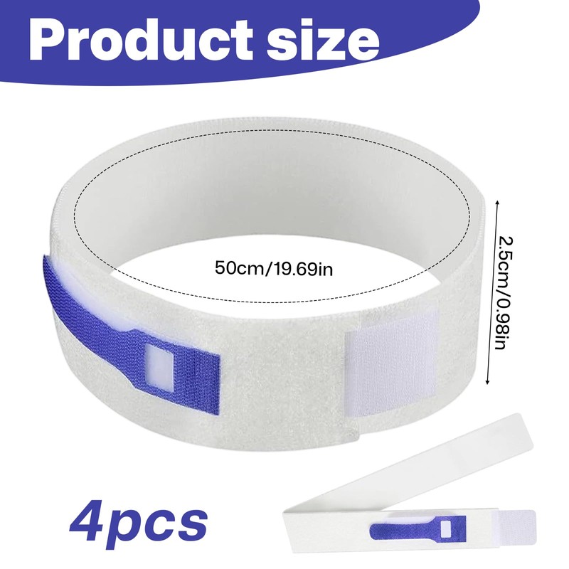 4 PCS Catheter Leg Bag Straps, 60 x 5cm Polyester
