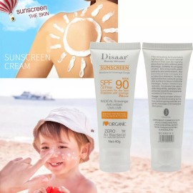 Disaar Beauty Sunscreen SPF 90 Cover Protect Skin UVA UVB Radical Scavenger Oil Free PA+++ 40g