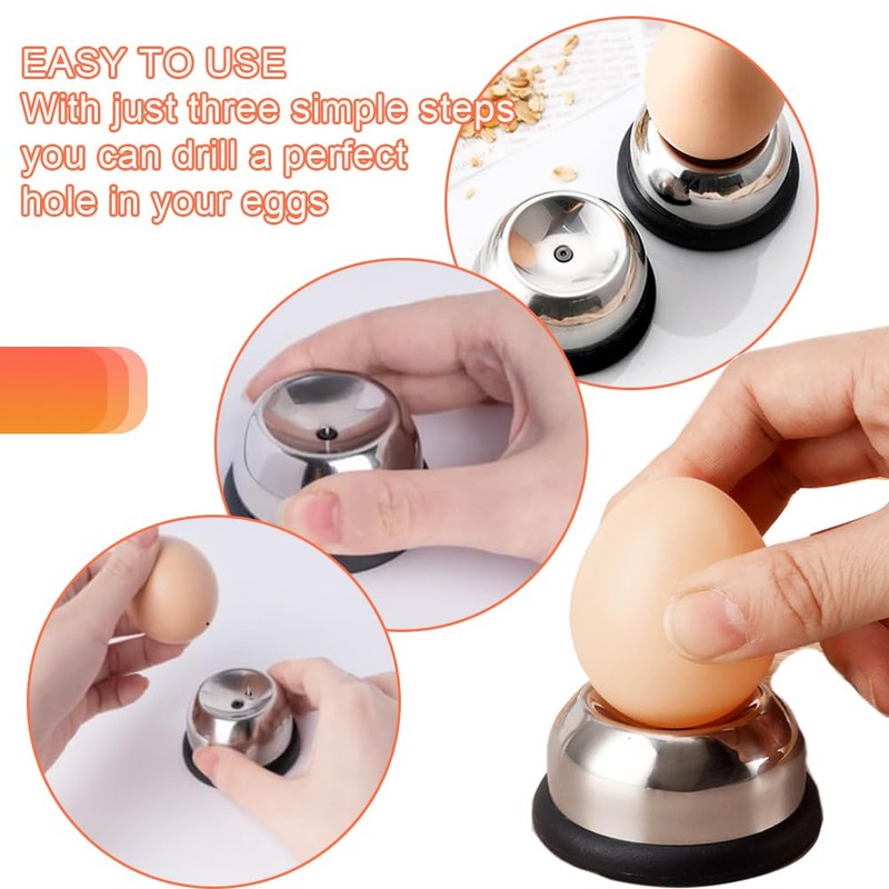 ZBKJYILF Egg Slicer, Egg Pieker, Stainless Steel, Egg Opener for