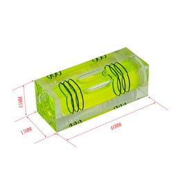 High precision mini level bubble small level bubble three line ruler household 4pcs (40x15x15mm green)
