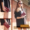 modamoda de SILBER-P02 Women's Leather Wallet Long Handmade in Italy,
