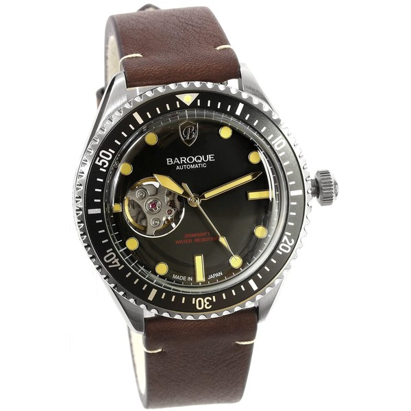 BAROQUE BA3005S-02BR Baroque Watch, Men's, Automatic Winding, Made in Japan,