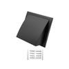 H&C VENT Rectangular Ventilation Grille with Backflow Flap, Plastic Weather