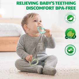 Baby Teether Silicone Teething Toys for Babies 6-12 Months 0-6 Months,Baby Chew Toys Teething Relief,Gifts for Baby,BPA-Free