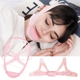 FDEETY Anti Snoring Chin Strap Prevent Snoring Stopper Sleep Apnea Masks Sleeping Open Breathing Correction Belt Aid Against Snoring (Grey)