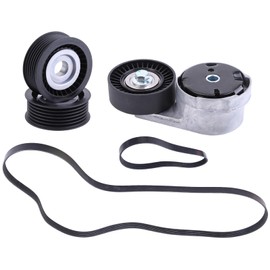 Zcargel Drive Belt Replacement Kit Engine Drive Belt Tensioner Idler Pulley Kit for Maserati Quattroporte Ghibli Levante 3.0 V6 Serpentine Belt Drive Component Kit 278950 278950 278940 286570 243857