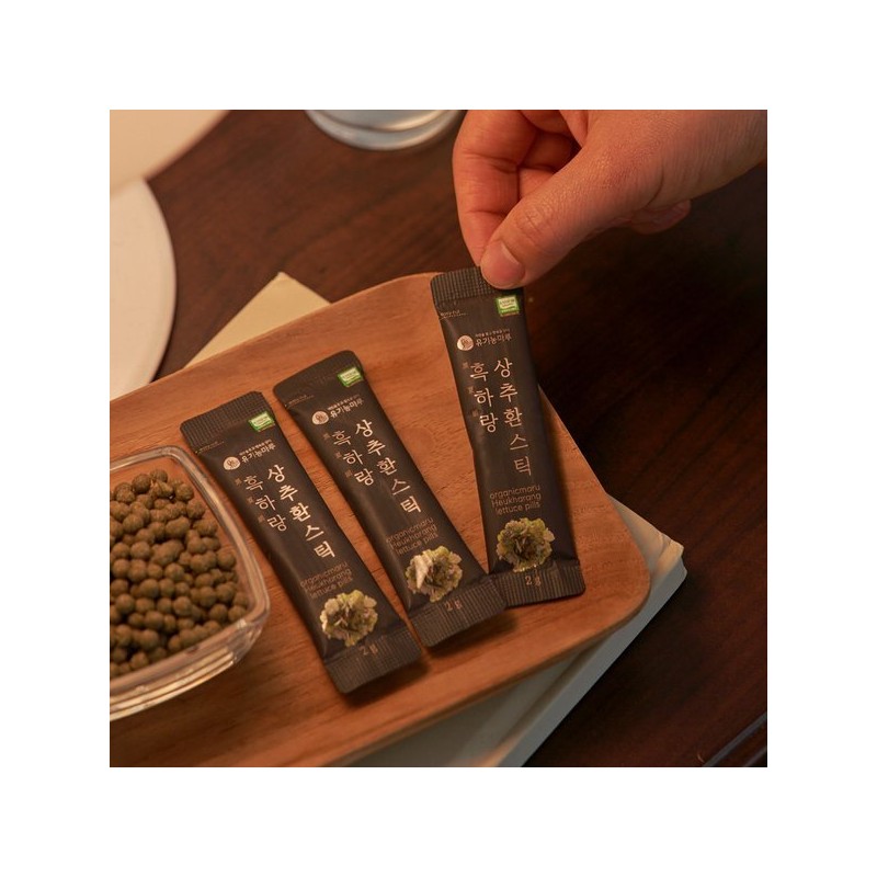 Organic Maru 유기농마루 흑하랑 상추환 스틱 50개입 Organic Maru Heukhartang