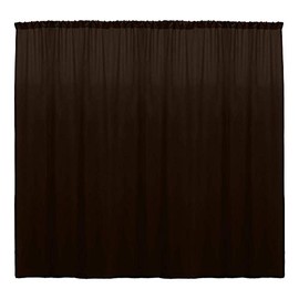 New Creations Fabric & Foam Inc, Polyester Poplin Backdrop Drapes Curtain Panel/Curtain Room Divider (Brown, 15' Long x 10' High)