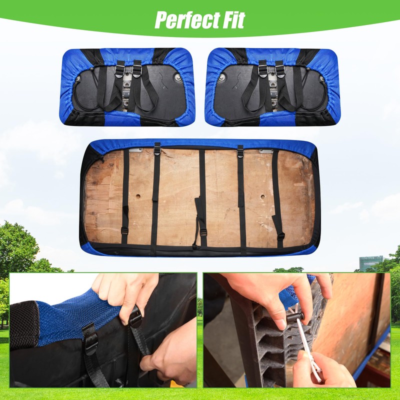 10L0L Golf Cart Front Rear Seat Covers for Yamaha G2