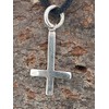 Kiss of Leather Dainty Cross Pendant 925 Sterling Silver with