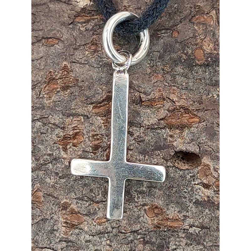 Kiss of Leather Dainty Cross Pendant 925 Sterling Silver with