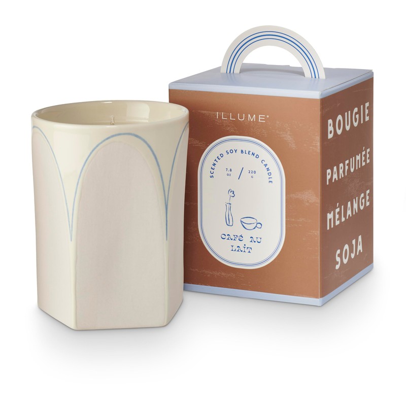 ILLUME Petite Patisserie Cafe Au Lait Petite Boxed Ceramic Candle