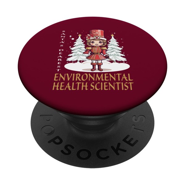 Environmental Health Scientist Christmas Female Nutcracker PopSockets Standard PopGrip