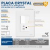 Placa Armada Cristal con 1 Apagador Escalera Y 1 contacto