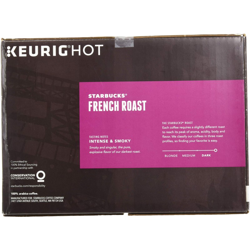 Starbucks French Roast Dark Coffee, 72 K-Cups, (3 Pack of