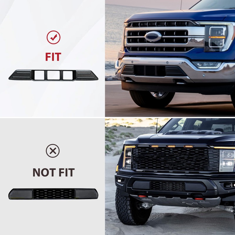 POKIAUTO Front Bumper Grille for 2021+ Ford F150, Front Lower
