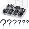 TerraShine 70 Pcs 6 Size Screw Hooks Eye Hooks Screw