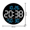 LED Wall Clock Remote Control Auto Dimming 10 Level Brightness