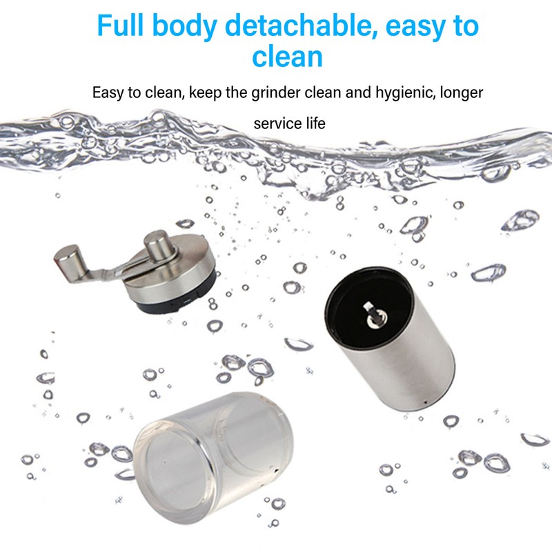 Manual Coffee Grinder Ceramic Core Adjustable Coarseness Stainless Steel Hand