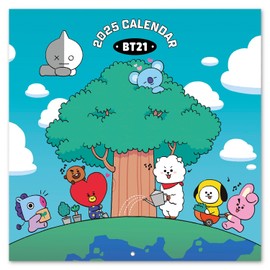 Calendar 2025 Wall Calendar 2025 Grupo Erik BT21 Calendar 2025 Family Planner 30 x 30 cm Annual Calendar 12 Months - Kawaii Stuff