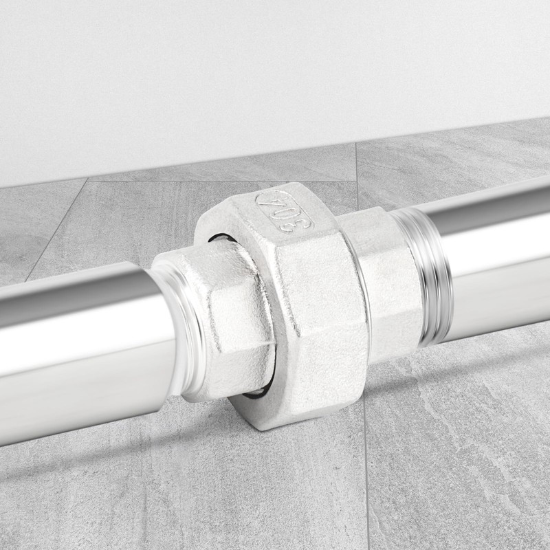 TAISHER 2PCS 304 Stainless Steel Union，1/2" NPT Male x 1/2"
