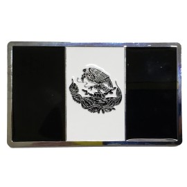 smd Mexico Flag Mexican Emblem Flag Aluminium cast BLACK heavy duty, chrome plated