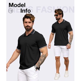 ZITY 3 Pack Men Polo Shirts Short Sleeve with Pocket Sport Wicking Shirts for Men Casual Athletic Collared T-Shirts