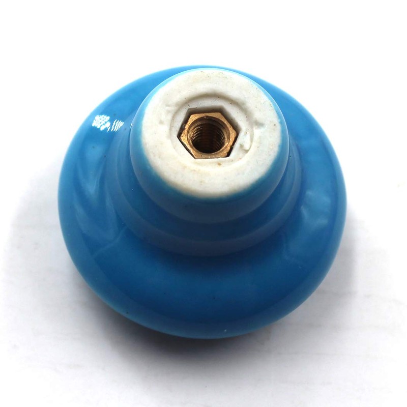 Flomore Round Ceramic Knobs for Nursery Dresser Drawers (Pack of