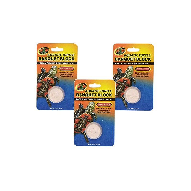 (3 Pack) Zoo Med Aquatic Turtle Banquet Blocks