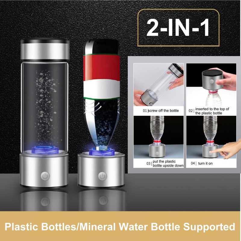 Hydrogen Water Bottle, Hydrogen Water Bottle Generator[Rechargeable], Hydrohealth Hydrogen Water