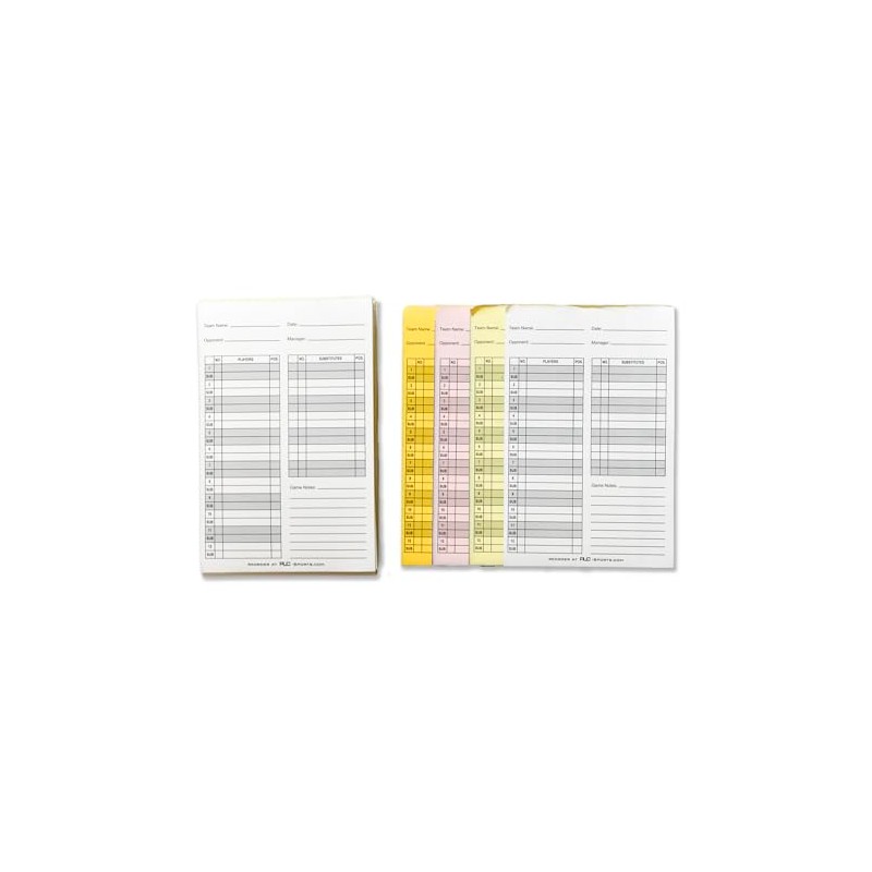 PLC Sports 90 Pack Baseball Softball Lineup Cards | 4