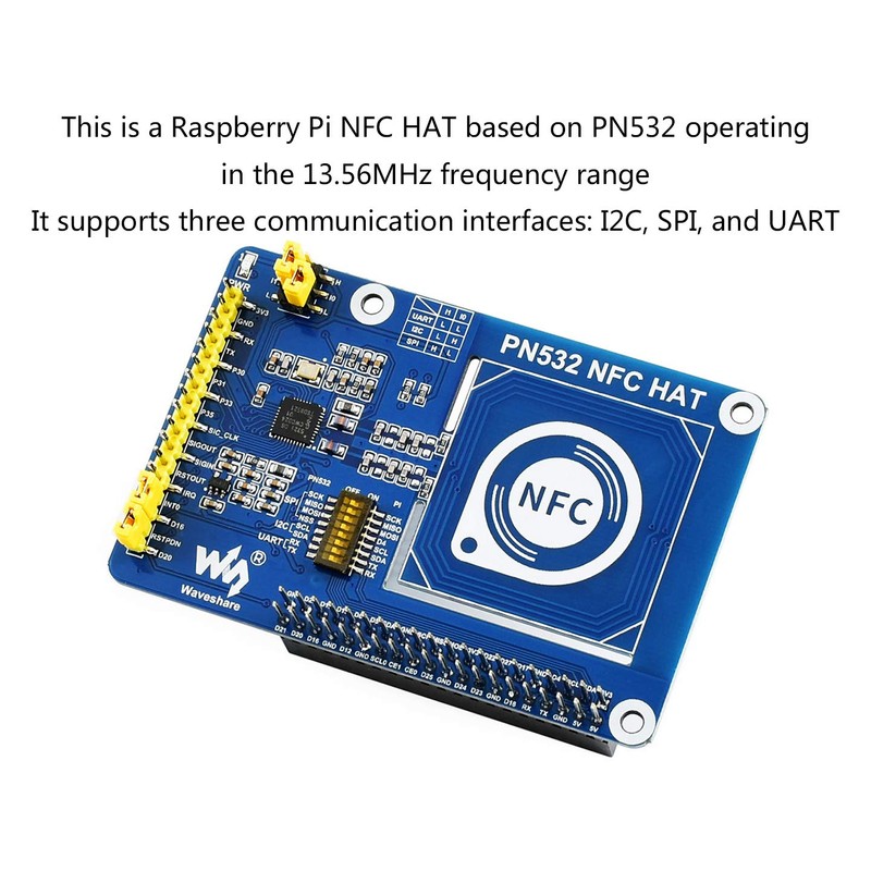 PN532 NFC HAT for Raspberry Pi 4B/3B+/3B/2B/Zero/Zero W - I2C