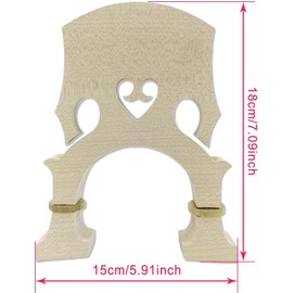3/4 Upright Double Bass Bridge Bass Double Bass Accessory Upright Bass Parts (Maple Adjustable)