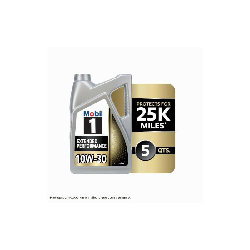 Mobil 1-120767-1 Rendimiento extendido 10W-30; 5QT