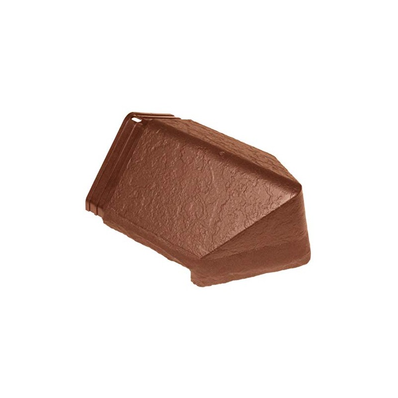 4 x Terracotta Enviro Tile Roof Hip End Cap Slate