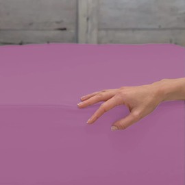 Imperial Rooms Brushed Microfibre King Size Deep Fitted Sheet 25 CM Easy Care Soft Breathable Fade Resistant Bed Sheets (Purple)