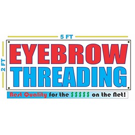 Eyebrow Threading 2x5 Banner Sign