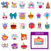 Bifarde 50Pcs Birthday Party Stickers - Vinyl Waterproof, Easy Peel