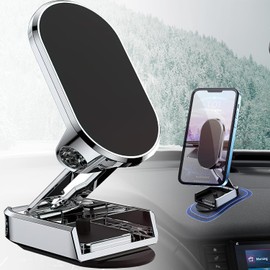 Soporte Celular Auto Magnético, Giratorio de 360  MagSafe Car Mount, [6 imanes más fuertes] Porta Celular Auto Magnético con Multiángulo Ajustable,
