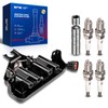 KAX 1Pcs Ignition Coil Pack & 4Pcs Iridium Spark Plugs