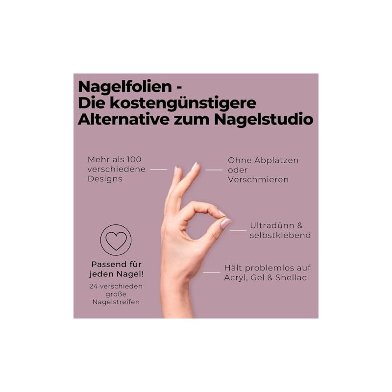 Miss Sophie Nagelfolie - Brick Red - Einfarbig, Rot, Nail