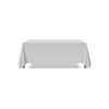 Pomp Silver 90" x 132" Premium Polyester Tablecloth | Wrinkle