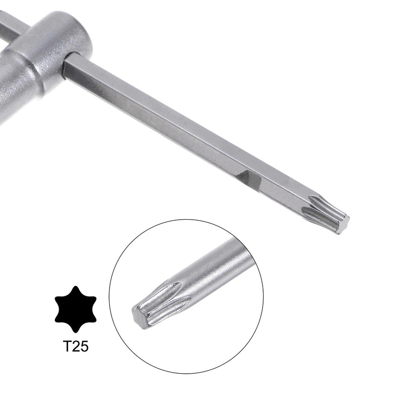 sourcing map T25 Sliding T-Handle Torx Star Wrench for Fast