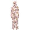 AEZODI Cute Capybara Strawberry Onesie Pajamas Zip Up One Piece