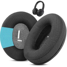 TaiZiChangQin Ear Pads Replacement Compatible with Mpow H19 IPO Bluetooth 5.0 Active Noise Cancelling Headphones (Upgrade Fabric Black)