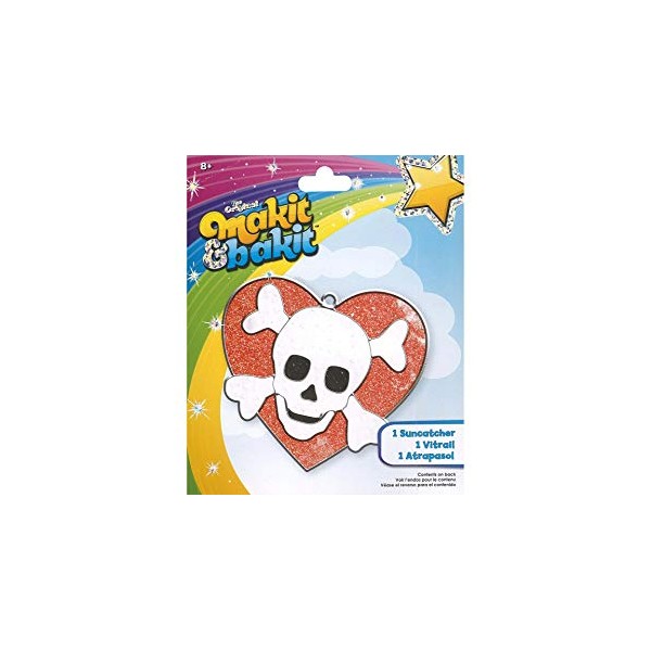 Makit & Bakit Colorbok Suncatcher Skull Heart, Multi-Colored
