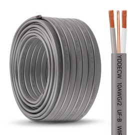 YDDECW 10/2 UF-B Wire - 75FT 100% Pure Copper 10AWG 2 Connector Direct Burial Electrical Cable for Underground Feeder Wet or Corrosive Locations Indoor & Outdoor etc