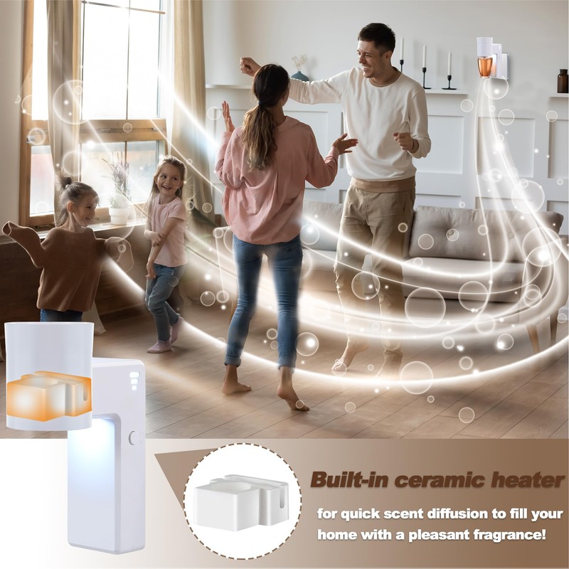 1 Pcs Wall Fragrance Plug in with Night Light Compatible