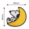 Misasa PEANUTS Snoopy Sticker Patch Moon 40×40×1mm MIS8615